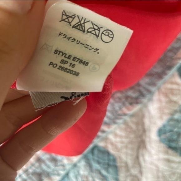 J Crew Red Orange Bell Sleeve Dress size 4 - Picture 9 of 10